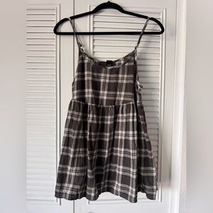 Wild Fable Black and White Plaid Top